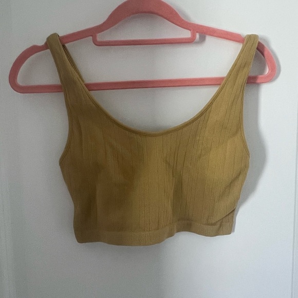 American Eagle Outfitters Tops - American Eagle Outfitters Mustard Tank Crop Top